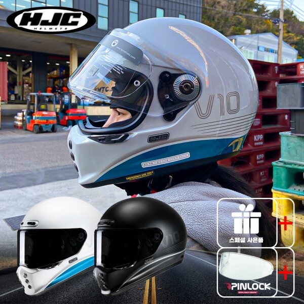 라이더마트,HJC 홍진 헬멧 V10 클래식 풀페이스 그래픽 오토바이헬멧